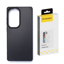 Wozinsky Carbon Fiber MagSafe-kompatibilis tok Samsung Galaxy S25 Plus - fekete tok és táska