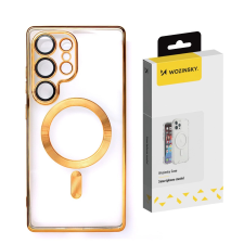 Wozinsky Electroplated MagSafe-kompatibilis tok Samsung Galaxy S24 FE - arany színű tok és táska