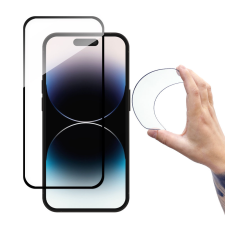 Wozinsky Full Cover Flexi Nano Glass edzett üveg iPhone 14 Pro rugalmas, fekete kerettel mobiltelefon kellék