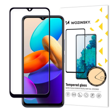 Wozinsky Full Glue edzett üveg Vivo Y35 / Y22 / Y22s teljes képernyő keret fekete (tokbarát) mobiltelefon kellék