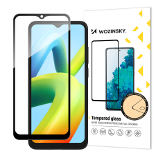 Wozinsky Full Glue Tempered Glass Xiaomi Redmi A2 / Redmi A1 teljes képernyős fekete kerettel fólia mobiltelefon kellék