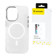 Wozinsky Glitter MagSafe-kompatibilis tok Samsung Galaxy S25 - átlátszó tok és táska