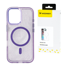 Wozinsky Glitter MagSafe-kompatibilis tok Samsung Galaxy S25 - lila tok és táska