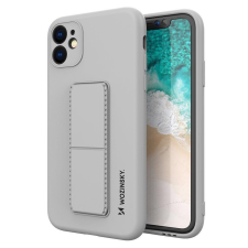 Wozinsky Kickstand rugalmas szilikon tok kitámasztóval iPhone 12 mini szürke tok és táska