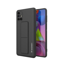 Wozinsky kitámasztható tok Flexible Silicone telefontok Stand Samsung Galaxy M51 Black tok és táska