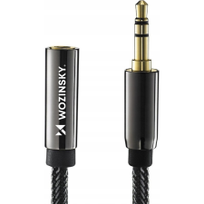 Wozinsky Mini Jack Hosszabbítókábel - Apa-anya, AUX Hosszabbító 3 m, Fekete (5907769307393) kábel és adapter