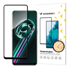 Wozinsky szuper kemény Full Glue edzett üvegből készült teljes képernyő keret tokében barátságos realme 9 pro + (9 pro plusz) fekete mobiltelefon kellék