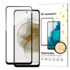 Wozinsky Tartós Wozinsky Full Glue edzett üveg Motorola G73 teljes képernyőkeret - Fekete mobiltelefon kellék
