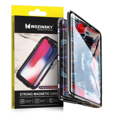 Wozinsky Teljes mágneses tok Teljes test elülső és hátsó telefontok beépített üveggel Samsung Galaxy S21 + 5G (S21 Plus 5G) fekete átlátszó tok és táska