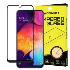 Wozinsky Üvegfólia Samsung Galaxy M10 - Super kemény tokbarát fólia fekete kerettel mobiltelefon kellék