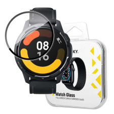Wozinsky Watch Glass hibrid üveg a Xiaomi Watch Color 2 fekete órához mobiltelefon kellék