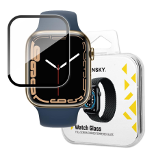 Wozinsky Watch Glass hibrid üveg Apple Watch 7/8 41mm fekete okosóra kellék