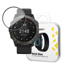 Wozinsky Watch Glass hibrid üveg Garmin Fenix 6X fekete okosóra kellék