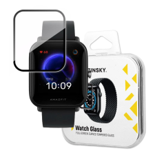 Wozinsky Watch Glass hibrid üveg Xiaomi Amazfit Bip U fekete okosóra kellék