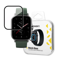 Wozinsky Watch Glass hibrid üveg Xiaomi Amazfit GTS 2E fekete színű órához okosóra kellék