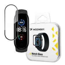 Wozinsky Watch Glass hibrid üveg Xiaomi Mi Band 5 fekete színű órához mobiltelefon kellék