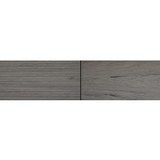WPC WoodLook WPC padlólap Woodlook Solid Melange Grafit 4 m szál 130x18x4000 mm igazi fahatású kétoldalas burkolat, matt, csúszásmentes felület. Méterenkénti ár! dekorburkolat