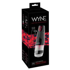 WYNE 05 - akkus, forgó maszturbátor (fekete-fehér) egyéb erotikus kiegészítők férfiaknak