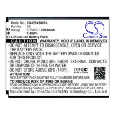  X6 Telefon akkumulátor 2000 mAh mobiltelefon akkumulátor