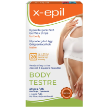  X-Epil Hipoallergén gélgyantacsíkok testre - 40db XE9228 (XE9228) szőrtelenítés
