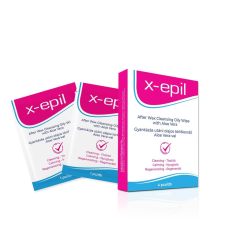X-EPIL X-Epil - Gyantázás utáni olajos törlőkendő (4db) - Aloe Vera szőrtelenítés