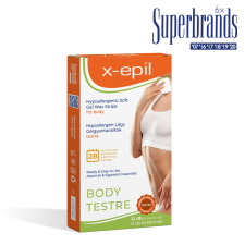 X-EPIL X-Epil Használatra kész hipoallergén gélgyantacsíkok testre - 12db szőrtelenítés