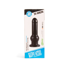 X-Men 10" Butt Plug - letapasztható anál dildó - 25,4 cm (fekete) műpénisz, dildó