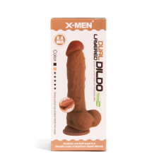  X-MEN 8.4 inch Dual Layered Dildo Brown műpénisz, dildó