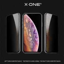 X-One Full Cover Extra Strong Privacy - iPhone 14 Pro (teljes ragasztás) edzett üveg 9H mobiltelefon kellék