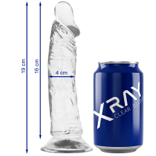 X RAY XRAY ÁTTETSZŐ FAROK DILDÓ - 19CM X 4CM műpénisz, dildó