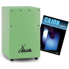 Xdrum Dob Kc-37Gn Gyermek Cajon Zöld Szett Cajon Daloskönyvvel (Németül) dob és ütőshangszer