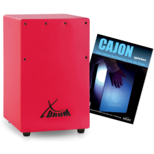Xdrum Dob Kc-37Rd Gyermek Cajon Piros Szett Cajon Daloskönyvvel (Németül) dob és ütőshangszer