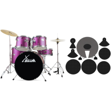 Xdrum Semi 22" Standard Dobfelszerelés Satin Purple Sparkle + Csillapító Szett dob és ütőshangszer
