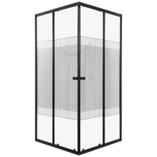  Xenia SQ 90 fekete szögletes zuhanykabin tálca nélkül kád, zuhanykabin