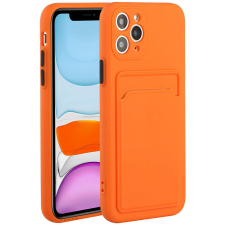 Xiaomi 13 Lite / Civi 2, Szilikon tok, kártyatartóval, Wooze Card Slot, narancssárga tok és táska