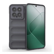  Xiaomi 14, Szilikon tok, közepesen ütésálló, 3D minta, sötétszürke tok és táska