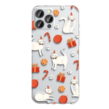 Xiaomi Forcell WINTER 21/22 Tok Xiaomi Redmi 10 Karácsonyi macska tok és táska