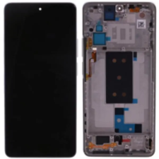 Xiaomi Gyári Xiaomi 11T Pro ezüst LCD kijelző érintővel kerettel előlap mobiltelefon, tablet alkatrész
