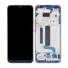 Xiaomi Mi 10 Lite 5G gyári LCD + érintőpanel kék (Atlantic Blue) kerettel mobiltelefon, tablet alkatrész