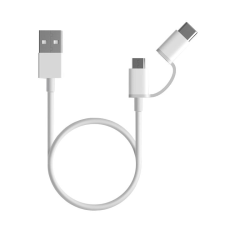 Xiaomi Mi 2-in-1 USB kábel USB A --> Micro USB -> Type C 30cm fehér (SJV4083TY / XMM2IN1USBTC30) (SJV4083TY) kábel és adapter