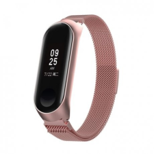 Xiaomi Mi Band 3 Milanese (Large) szíj, Rose Pink mobiltelefon kellék