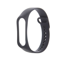 Xiaomi MI Band 3 / Xiaomi MI Band 4 Pótszíj (egyedi méret, szilikon) FEKETE okosóra kellék