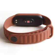 Xiaomi Mi Band 5/6/7 okoskarkötő bubble szilikon pótszíj - Barna okosóra kellék