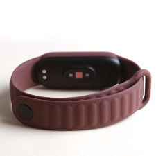 Xiaomi Mi Band 5/6/7 okoskarkötő bubble szilikon pótszíj - Bordó okosóra kellék