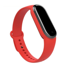 Xiaomi Mi Band 5 / Mi Band 6, szilikon pótszíj, állítható, piros okosóra kellék