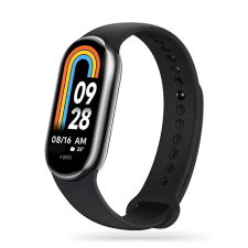  Xiaomi Mi Band 8 / 8 NFC okosóra szíj - fekete szilikon szíj okosóra kellék