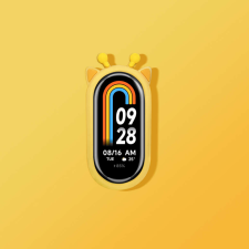 Xiaomi Mi band 8 szilikon kijelzővédő / védőtok - Zsiráf okosóra kellék