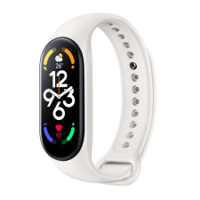 Xiaomi Mi Smart Band 7, szilikon pótszíj, állítható, fehér, gyári okosóra kellék