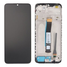 Xiaomi Redmi 10C/Poco C40 LCD kijelző érintőplexivel és előlapkerettel, fekete mobiltelefon, tablet alkatrész