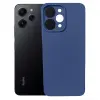  Xiaomi Redmi 12 4G szilikon tok, hátlaptok, telefon tok, velúr belsővel, matt, sötétkék, Silicon